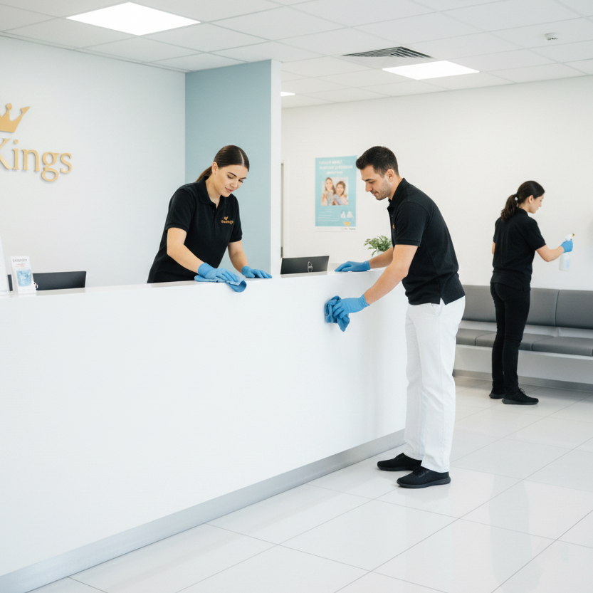 Clean Kings Medical centre cleaning professionals following infection control cleaning standards in Australia