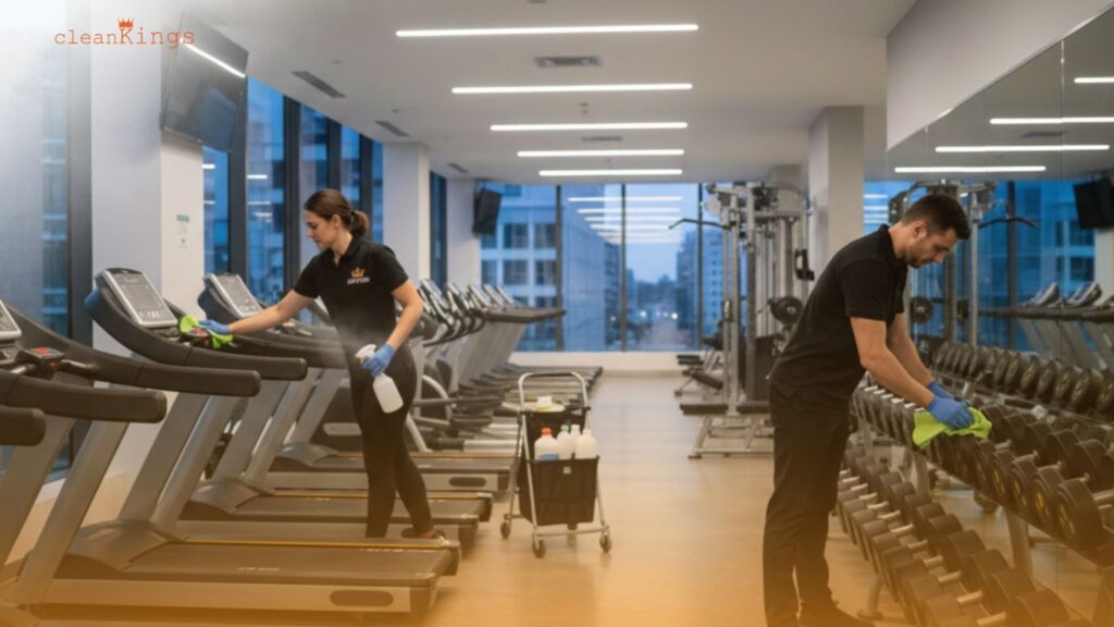 Professional cleaning service gym with trained Clean Kings gym cleaners in Australia